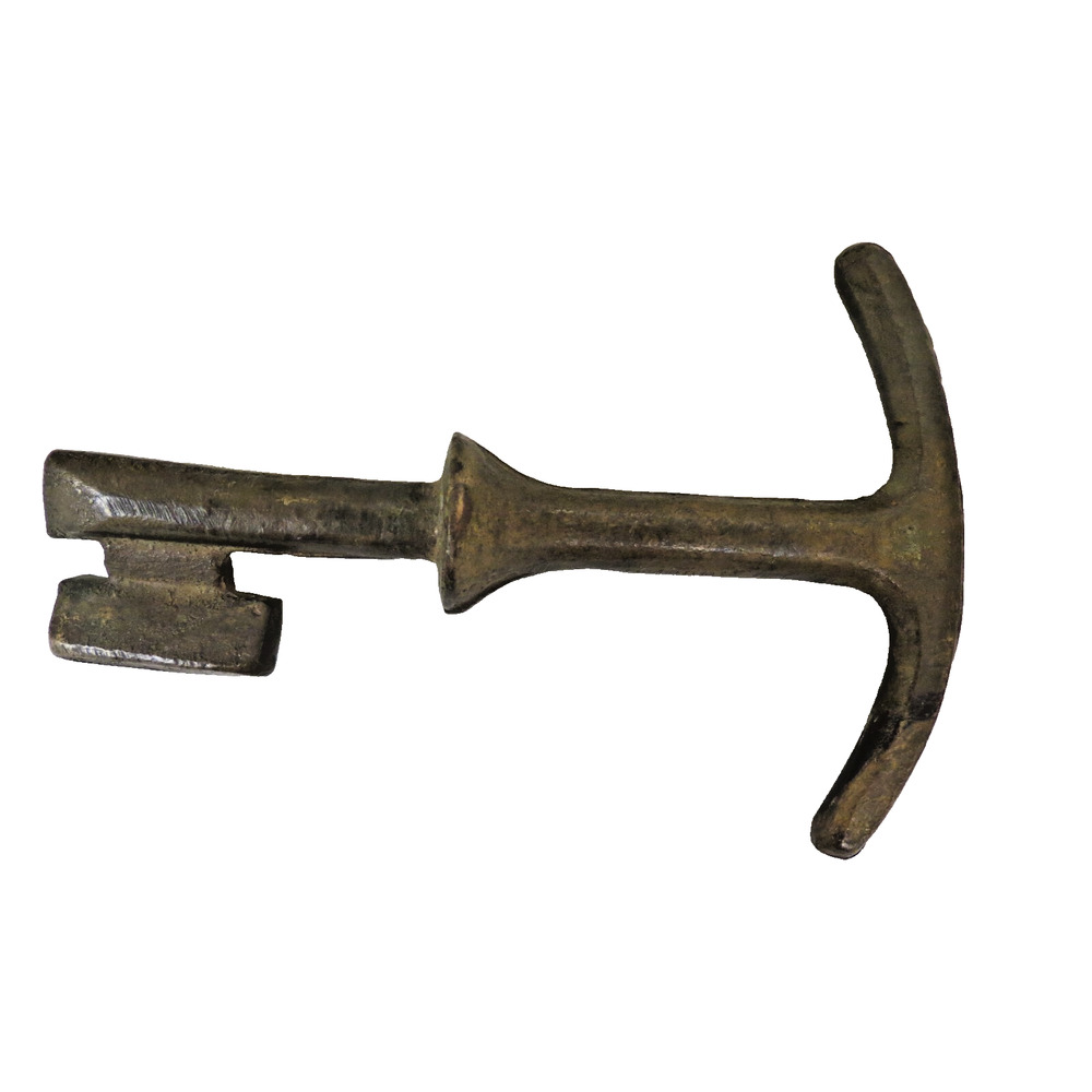 Vintage Antique Brass Water Meter Box Lid Key - 5.5 Inches